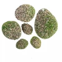 Greengo Мох искусственный «Камни», с каменной крошкой, набор 6 шт