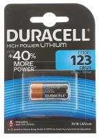 Батарейка литиевая Duracell Ultra, CR123 (CR123A, CR17345)-1BL, для фото, 3В, блистер, 1шт