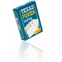 Карты игральные покерные пластиковые, Texas Holdem, малиновая рубашка, 54 карт