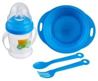 Набор детской посуды «Малыш», 4 предмета: тарелка, бутылочка, ложка, вилка, от 5 мес