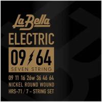 HRS-71 Комплект струн для 7-ми струнной электрогитары 009-064 La Bella