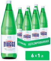 Вода минеральная Fiuggi негазированная, стекло, без вкуса, 6 шт. по 1 л