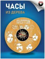 Часы настенные резные из дерева (высококачественной фанеры) - Led Zeppelin Версия 1