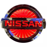 3D эмблема (логотип) Nissan (Красный 10.6 x 9)