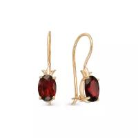 Серьги MAGIC STONES, красное золото, 585 проба, гранат