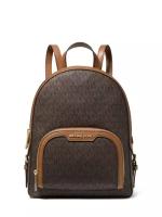 Michael Kors Jaycee Medium Logo Backpack Brown (Михаэль Корс Коричневый рюкзак золотая фурнитура средний размер с лого)