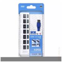 Хаб USB 3.0 Smartbuy с выключателями, 7 портов, СуперЭконом, белый (SBHA-7307-W)