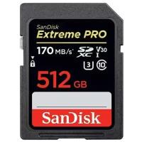 Карта памяти SanDisk SDXC Extreme Pro Class 10 UHS-I U3 (170/90MB/s) 512GB