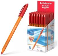 Ручка шариковая ErichKrause U-108 Orange Stick 1.0, Ultra Glide Technology, цвет чернил красный (в коробке по 50 шт