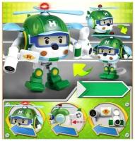 Трансформер Robocar Poli Хэли, 12,5 см, с подсветкой и аксессуарами 83096