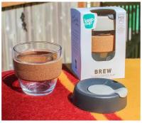 KeepCup Кружка с крышкой brew cork m 340 мл для кофе с собой многоразовая, latte BCLAT12