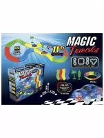 Конструктор Magic Tracks светящийся гибкий трек автотрек 228 деталей, XD Toys