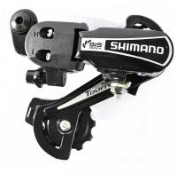 Переключатель задний Shimano Tourney RD-TY21-B, SS 6 ск., на петух, б/уп