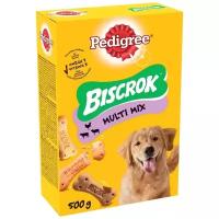 Лакомство для собак Pedigree Biscrok бисквитные косточки ассорти