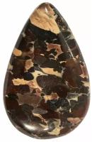Кабошон Яшма, природный, 52х33х6 мм, вес камня 18 грамм