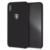 Чехол CG Mobile Ferrari Silicone rubber Silver logo Hard для iPhone XS Max, цвет Черный (FEOSIHCI65BK)