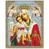 Набор вышивки бисером «Богородица Милующая», 18x22,5 см, Русская искусница