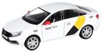Модель 1:24 LADA VESTA Яндекс такси белый 1251344JB Автопанорама