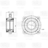 Ступица передняя с подшипником для автомобиля Toyota Land Cruiser Prado (02-)/Land Cruiser Prado (09-) MR 1900 TRIALLI