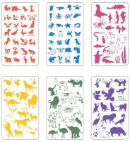 Трафареты для творчества Животный мир (набор) (пластик, белый) 33-40016