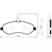 Дисковые тормозные колодки передние SANGSIN BRAKE SP1415 (4 шт.)