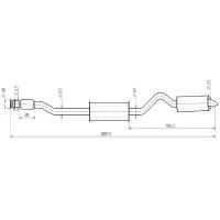 Глушитель с резонатором TRIALLI EMM 0388