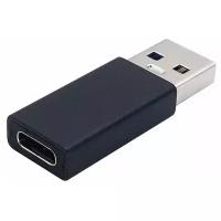 Адаптер переходник USB Type C (вход) - USB 3.0 (выход), черный, KS-is