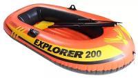 INTEX Лодка Explorer 200, 2 местная, 185 х 94 х 41 см, от 6 лет, до 95 кг, вёсла, насос, 58331NP INTEX