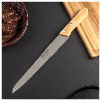 Нож кухонный «Гастрономический», для мяса, лезвие 26 см, деревянная рукоять