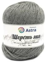 Пряжа Astra Premium Шерсть яка (Yak wool) 2шт 13 серый 25% шерсть яка, 50% шерсть, 25% фибра 100г 280м