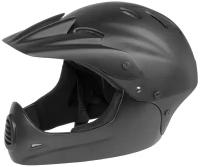 Шлем велосипедный Freeride/DH/BMX FullFace ABS hard shell суперпрочн. 17отв. 54-58см (M) черный матовый M-WAVE