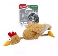 GiGwi 75537 Игрушка для собак Курица с пищалкой/ткань шт
