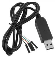 Кабель-адаптер конвертер USB на RS232 UART TTL PL2303 GSMIN AK86 (Черный)