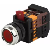 Кнопка ЭРА BBT30-ABLFS-K04E ABLFS-22 красный d22мм неон 240В 1з+1р, 1шт