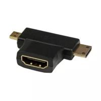 Видео адаптер Orient C137 переходник HDMI на miniHDMI и microHDMI - насадка для кабеля