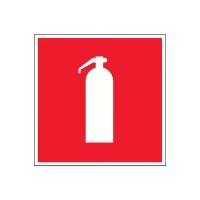 Знак пожарной безопасности наклейка. Огнетушитель ГОСТ 12.4.026-2015. Размер 100х100 мм. 1 шт