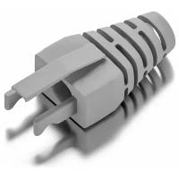 Колпачок на вилку коннектора 8p8c RJ-45 изолирующий на кабель 5.0 - 5.5 мм (10 шт) (GCR-RJ45), серый, м