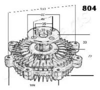 Муфта Гидравлическая Japanparts арт. vc804