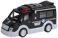 Машина AUTODRIVE Фургон полицейский инерционный на бат, свет, звук, черный, в/п, 28,4 7 23,5 см JB0402810