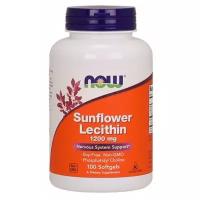 Sunflower Lecithin 1200 мг (Лецитин из Подсолнечника) 100 мягких капсул (Now Foods)