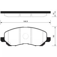 Дисковые тормозные колодки передние SANGSIN BRAKE SP1134 (4 шт.)