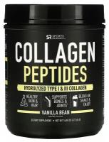 Sports Research Collagen Peptides Hydrolyzed Type I & III Collagen (пептиды коллагена гидролизованный коллаген типа 1 и 3) ваниль 477 гр