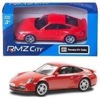 Машинка металлическая Uni-Fortune RMZ City 1:43 Porsche 911 Turbo, без механизмов (цвет красный) 444010-RD