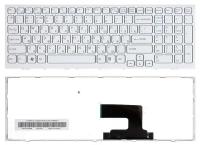 Клавиатура для ноутбука Sony Vaio VPCEH3M1R/B белая с рамкой