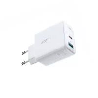 Сетевое быстрое зарядное устройство Hoco ACEFAST A5 PD32W (USB-C+USB-A) dual port charger (EU), белое