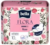 Прокладки женские Bella, Flora, ежедневные, 10 шт, с ароматом розы, BE-012-RW10-096