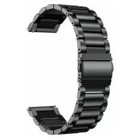 Металлический ремешок (браслет)для Samsung Galaxy Watch / Watch 3 / Gear S3 (ширина 22 мм), черный