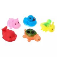 Набор резиновых игрушек для игры в ванной «Маленькие друзья», 5 шт, цвета микс