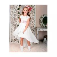 Нарядное платье для девочки Джулия+перчатки+сумочка+ободок, Lila Style (128 айвори)