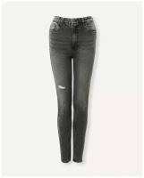 Темно-серые зауженные джинсы INCITY, цвет серый деним, размер 33W/32L